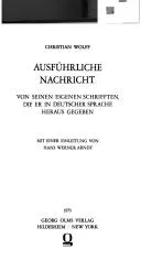Cover of Ausfuhrliche Nachricht