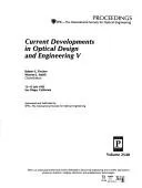 Cover of Current developments in optical design and engineering V