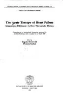 Cover of The Acute therapy of heart failure
