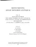 Cover of Monuments from the Upper Tembris valley, Cotiaeum, Cadi, Synaus, and Tiberiopolis