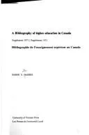 Cover of A bibliography of higher education in Canada