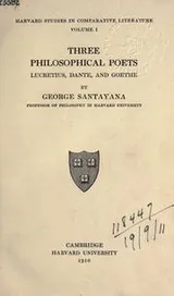 Cover of Three philosophical poets
