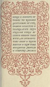 Cover of Songs & sonnets of Pierre de Ronsard