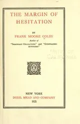 Cover of The margin of hesitation