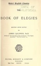 Cover of The book of elegies