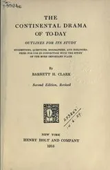 Cover of The continental drama of to-day