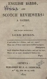Cover of English bards and Scotch reviewers