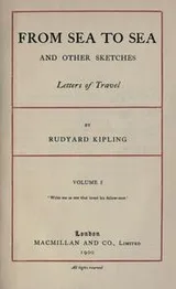 Cover of From sea to sea; letters of travel