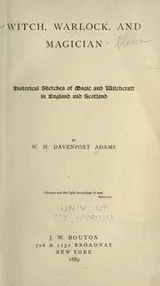 Cover of Witch, warlock, and magician