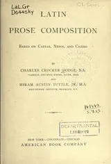 Cover of Latin prose composition