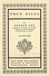 Cover of True bills