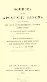 Cover of Sources of the Apostolic canons