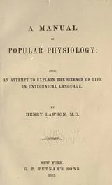 Cover of A manual of popular physiology