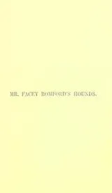 Cover of Mr. Romford's hounds
