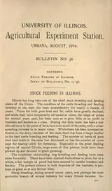 Cover of Stock feeding in Illinois