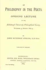 Cover of Of philosophy in the poets