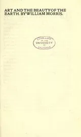 Cover of Art and the beauty of the earth
