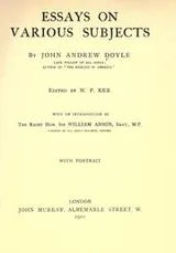 Cover of Essays on various subjects