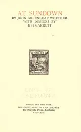 Cover of At sundown