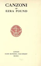 Cover of Canzoni of Ezra Pound