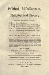 Cover of Political, miscellaneous, and philosophical pieces