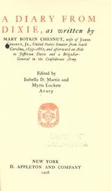 Cover of A diary from Dixie