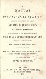Cover of A manual of parliamentary practice