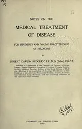 Cover of Notes on the medical treatment of disease
