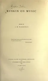 Cover of Ruskin on music