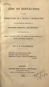 Cover of Aids to reflection in the formation of a manly character