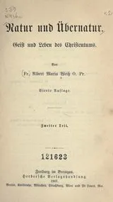 Cover of Natur und Uebernatur