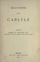 Cover of Selections from Carlyle