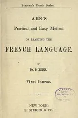 Cover of Ahn's practical and easy method of learning the French language