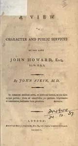 Cover of A view of the character and public services of the late John Howard