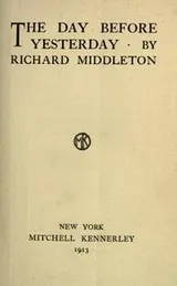 Cover of The day before yesterday