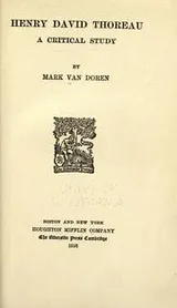 Cover of Henry David Thoreau