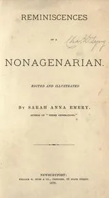 Cover of Reminiscences of a nonagenarian