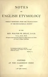 Cover of Notes on English etymology