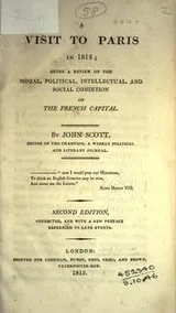 Cover of A visit to Paris in 1814