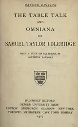 Cover of The table talk and Omniana of Samuel Taylor Coleridge