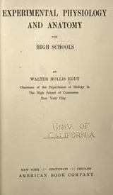 Cover of Experimental physiology and anatomy for high schools