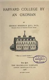 Cover of Harvard college, by an Oxonian