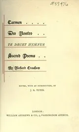 Cover of Carmen Deo Nostro, Te decet hymnus