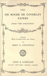 Cover of The Sir Roger de Coverley papers