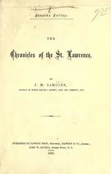 Cover of The chronicles of the St. Lawrence