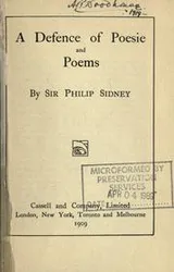 Cover of A defence of poesie and poems
