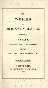 Cover of The works of Dr. Benjamin Franklin