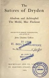 Cover of The satires of Dryden