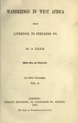 Cover of Wanderings in West Africa from Liverpool to Fernando Po