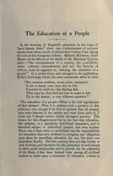 Cover of The education of a people